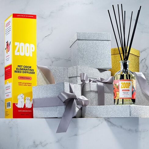Zoop Pet Odor Remover Reed Diffuser - Long Lasting Pet Odor Oil Diffuser - Non-Toxic Eco-Friendly Reed Diffuser Set & Diffuser Sticks - Air Freshening Pet Odor Eliminator Scented Diffuser for Home. in Kuwait