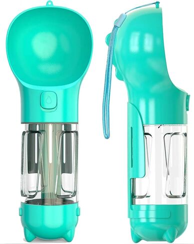 Nevgvup Dog Water Bottle, 10.58oz Portable Dog Bowl Water Bottle Pet Cat Dog Water Dispenser with Eco Bag & Shovel, Best Dog Accessories Gifts Dog Water Bottles for Walking Travel Hiking Camping Blue in Saudi Arabia