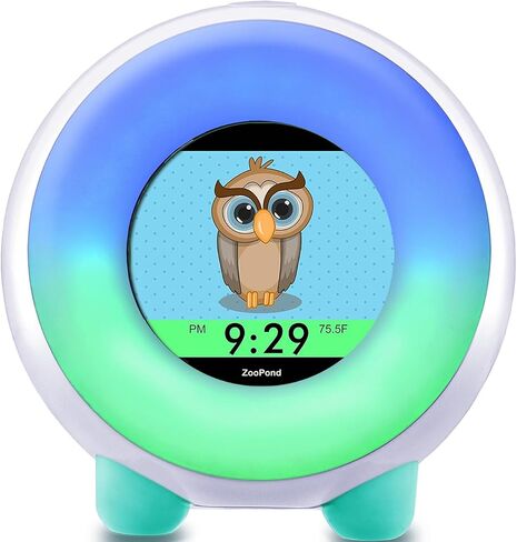 ZOOPOND - موافق لإيقاظ ساعة منبه للأطفال مع شاشة هاتف محمول كاملة الألوان، وإضاءة ليلية للأطفال، وآلة صوت، وغرف نوم البنات، وإعدادات سهلة للتطبيق، تعليم أطفالك الاستيقاظ بمفردهم والنوم لفترة أطول ZBT6B in Saudi Arabia