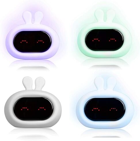 Lumipets Bear Night Light with Alarm Clock, Sleep Training and Sound Machine for Kids, Wake Up Sunrise, Heavy Sleepers Bedrooms, Children's Trainer, Aid, Radio, Ideal Gift, Dual Alarms, Simulation in Kuwait