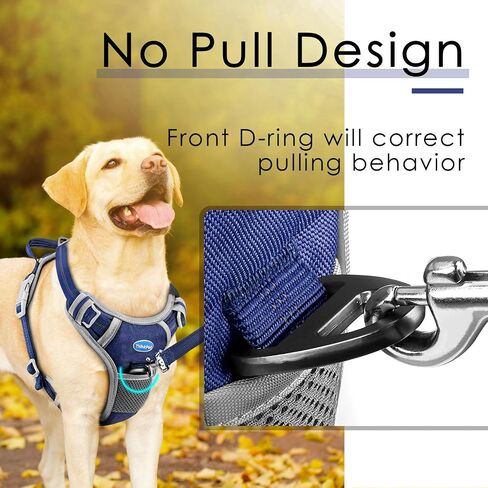 ThinkPet No Pull Harness Breathable Sport Harness with Handle-Dog Harnesses Reflective Adjustable for Medium Large Dogs,Back/Front Clip for Easy Control S Neon Green in Kuwait