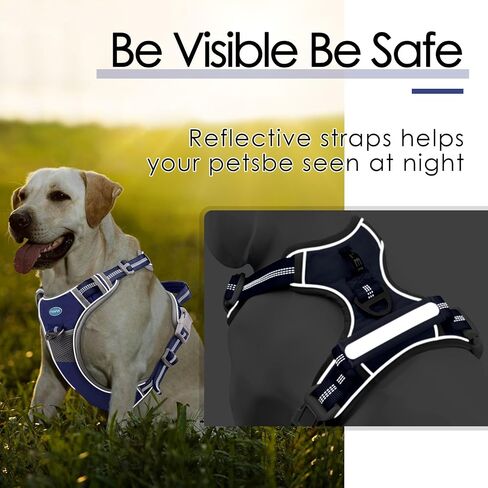 ThinkPet No Pull Harness Breathable Sport Harness with Handle-Dog Harnesses Reflective Adjustable for Medium Large Dogs,Back/Front Clip for Easy Control S Neon Green in Kuwait