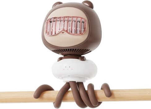 مروحة عربة الأطفال المحمولة F-color - مشبك على المروحة 120 درجة مروحة متأرجحة مع 4 سرعات قابلة لإعادة الشحن مروحة صغيرة خالية من الشفرة مع مشبك ثلاثي القوائم مرن لسرير الطفل ومقعد السيارة والمشي في الهواء الطلق in Kuwait