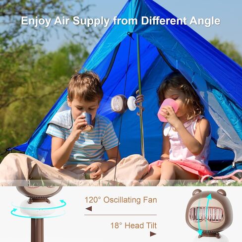 مروحة عربة الأطفال المحمولة F-color - مشبك على المروحة 120 درجة مروحة متأرجحة مع 4 سرعات قابلة لإعادة الشحن مروحة صغيرة خالية من الشفرة مع مشبك ثلاثي القوائم مرن لسرير الطفل ومقعد السيارة والمشي في الهواء الطلق in Kuwait