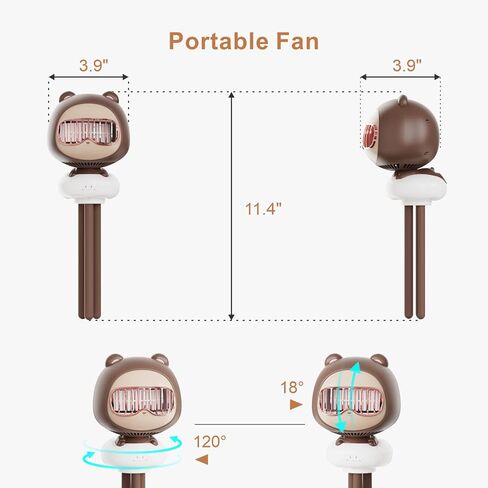 مروحة عربة الأطفال المحمولة F-color - مشبك على المروحة 120 درجة مروحة متأرجحة مع 4 سرعات قابلة لإعادة الشحن مروحة صغيرة خالية من الشفرة مع مشبك ثلاثي القوائم مرن لسرير الطفل ومقعد السيارة والمشي في الهواء الطلق in Kuwait