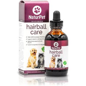 NaturPet Hairball Care | Natural Herbal Drops to Support Digestion, Hairballs, Gas, Bloating | Cats& Dogs | 100mL in Saudi Arabia