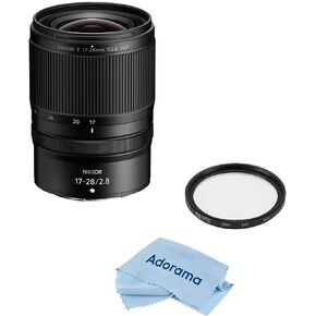 مجموعة عدسات Nikon NIKKOR Z مقاس 17-28 مم f/2.8 مع فلتر رفيع للأشعة فوق البنفسجية متعدد الطبقات مقاس 67 مم، وقطعة قماش للتنظيف من الألياف الدقيقة in Kuwait