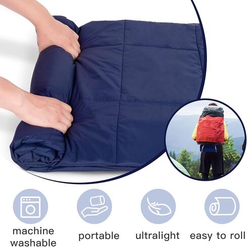 بطانية خارجية من ايرنسكي، مقاس XL (78 انش × 55 انش) بطانية تخييم مقاومة للماء، مبطنة، دافئة، مقاومة للرياح والرمل، محمولة ومقاومة للاهتراء، مثالية للملعب والنزهات والتخييم in Kuwait