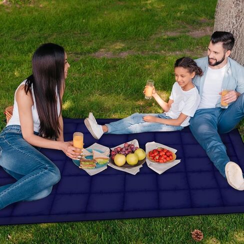 بطانية خارجية من ايرنسكي، مقاس XL (78 انش × 55 انش) بطانية تخييم مقاومة للماء، مبطنة، دافئة، مقاومة للرياح والرمل، محمولة ومقاومة للاهتراء، مثالية للملعب والنزهات والتخييم in Kuwait