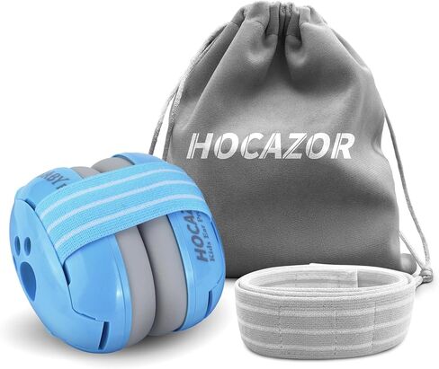 حماية سمع الأطفال من Hocazor HZ001 - معتمدة من CE وCPC للأطفال حتى عمر 36 شهرًا - أغطية أذن للأطفال تعمل على تقليل الضوضاء وحماية الأذن للطائرة، وعرض الألعاب النارية - وردي in Saudi Arabia