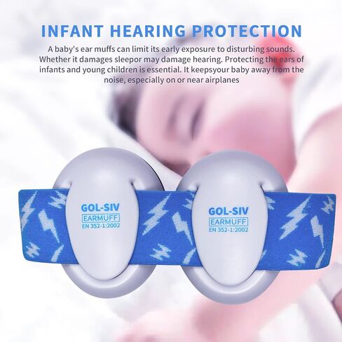 GOL-SIV Baby Ear Protection Noise Reduction Earmuffs for Infants and Toddlers Aged 3-24 Months Comfortable Baby Earmuffs Prevent Hearing Damage Improve sleep in Saudi Arabia