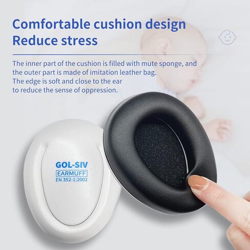GOL-SIV Baby Ear Protection Noise Reduction Earmuffs for Infants and Toddlers Aged 3-24 Months Comfortable Baby Earmuffs Prevent Hearing Damage Improve sleep in Saudi Arabia