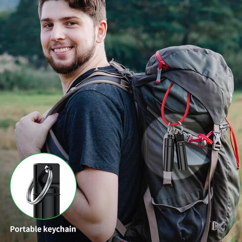 Keychain Pill Holder,(4 Pack) Small Pill Box,Portable Mini Travel Pill Container Metal Case Bottle with Keyring in Kuwait