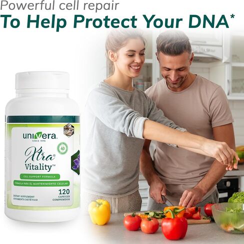 Univera Xtra Vitality - Cell Support Formula - Green Tea Extract, Vitamin B6, American Ginseng Extract, Ashwagandha, Univestin 120 ct in Saudi Arabia