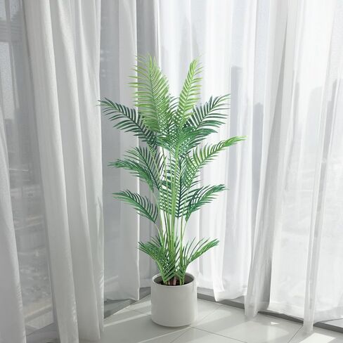 HAIHONG 6FT Artificial Palm Tree,Faux Areca Palm Plant with Real Touch Leaves and Adjustable Branches,Fake Tropical Palm Tree for Home Office Indoor Outdoor Modern Decoration in Kuwait