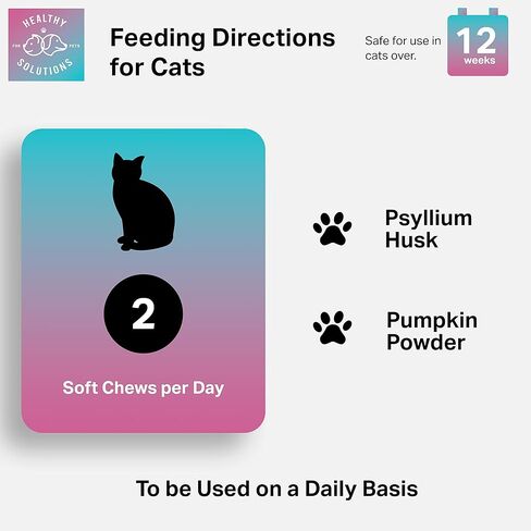 Hairball Remedy for Cats - 90 Anti Cat Hairball Soft Chews Help Control & Prevent Hair Balls Fiber from Pumpkin Treats Hairballs Consistently - Made in USA in Kuwait