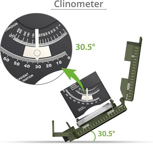 Proster Lensatic Sighting Compass IP65 Waterproof with Clinometer Bag in Saudi Arabia