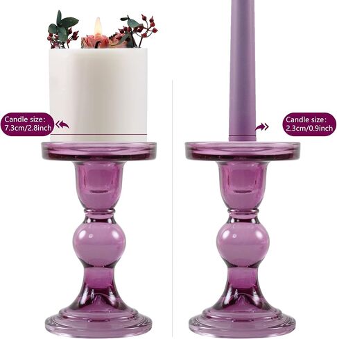 GMWD 3 قطع زجاج شمعة حامل مجموعة واضحة، الأزرق الشمعدانات حامل عمود تفتق الشموع Tealight الوقوف لقطع الزفاف المركزية ديكورات المنزل طاولة الطعام in Kuwait