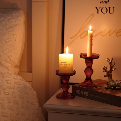 GMWD 3 قطع زجاج شمعة حامل مجموعة واضحة، الأزرق الشمعدانات حامل عمود تفتق الشموع Tealight الوقوف لقطع الزفاف المركزية ديكورات المنزل طاولة الطعام in Kuwait