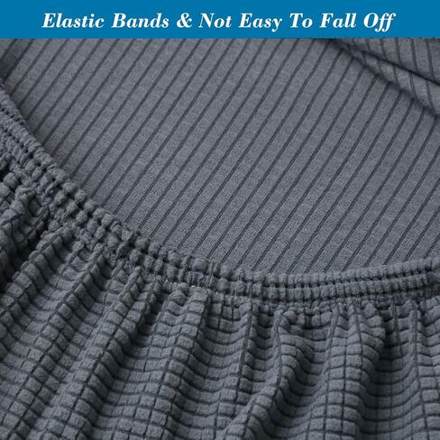 HFCNMY Stool Covers Rectangle,2 Pack Stretch Rectangle Bar Stool Covers Jacquard Vanity Stool Cover Washable Counter Stool Covers Saddle Seat Cover with Elastic Band for Wooden Metal Bench(Beige) in Kuwait