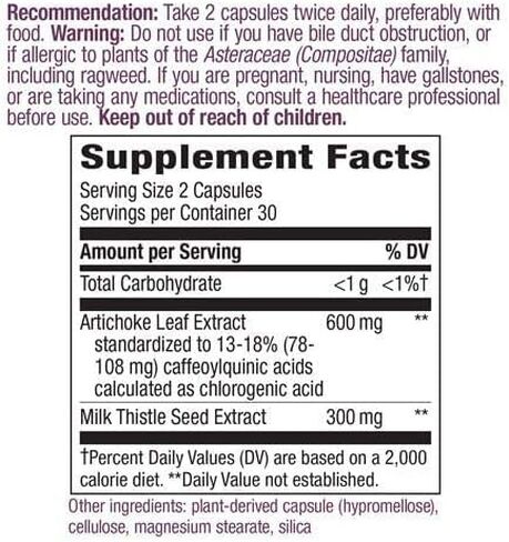 Nature's Way Artichoke, 60 Capsules (Pack of 2) in Saudi Arabia