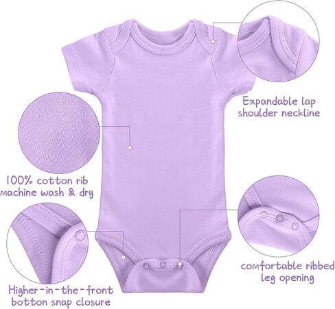 Hillban 24 Pcs Unisex Cotton Short Sleeve Bodysuits Baby Bibs Set for Baby Shower in Saudi Arabia