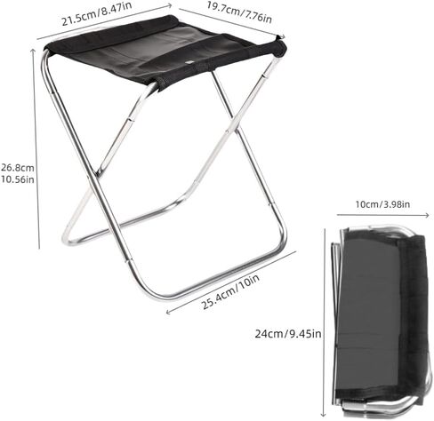 JTZXJJX Portable Foldable Waterproof Camping Stool, Heavy Duty Camping Stool with Thickened Tube Frame for Outdoor Hiking Backpacking Fishing Picnic Barbecue in Kuwait