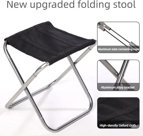 JTZXJJX Portable Foldable Waterproof Camping Stool, Heavy Duty Camping Stool with Thickened Tube Frame for Outdoor Hiking Backpacking Fishing Picnic Barbecue in Kuwait
