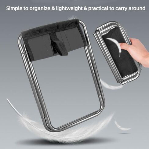 JTZXJJX Portable Foldable Waterproof Camping Stool, Heavy Duty Camping Stool with Thickened Tube Frame for Outdoor Hiking Backpacking Fishing Picnic Barbecue in Kuwait