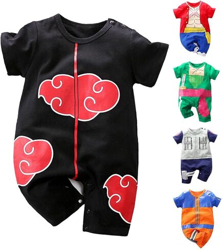 RELABTABY الوليد طفل بنين بنات أنيمي رومبير القطن طويل الأكمام الرضع تأثيري حلي بذلة الزي in Kuwait