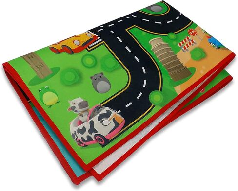 سجادة La Granja De Zenon للأطفال، سجادة لعب، سجادة خريطة السيارة، سجادة لعب حركة المرور، سجادة الطريق للأطفال، La Vaca Lola Bartolito، هدية تعليمية للأطفال الصغار، غرفة نوم الأطفال، غرفة اللعب، لعبة Lorito Pepe Zenon in Kuwait