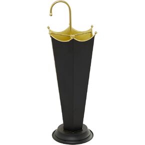 The Novogratz Metal Abstract Umbrella Stand with Gold Handle, 10" x 9" x 27", Black in Kuwait