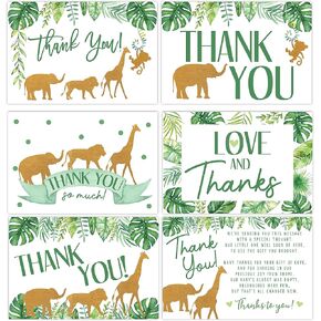 50 بطاقة شكر لحفلات استقبال المولود في الغابة، للاولاد الصغار، هدايا وألعاب استقبال المولود الجديد، 50 بطاقة شكر ومغلفات in Kuwait