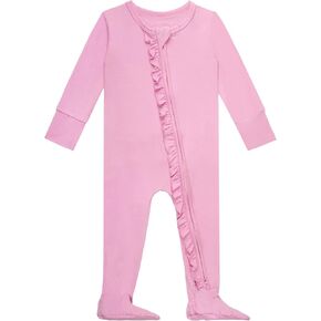 بيجامة GUISBY Baby Footies مكشكشة، بأكمام طويلة ناعمة مع سحاب للنوم في اتجاهين in Kuwait