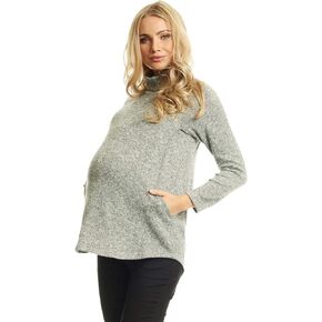 Teresa Maternity and Nursing Heathered Turtleneck Sweater in Kuwait