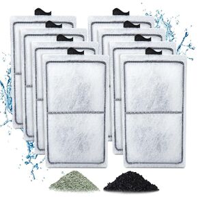 8 Pack PF-S Filter Cartridges for Top Fin Silenstream PF10 Power Filters, Remplacement Aquarium Carbon Cartridge with Zeolite