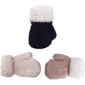 قفازات قفازات شتوية دافئة للأطفال الصغار من الأولاد والبنات مع بطانة من الصوف بتصميم ندفة الثلج ¡ in Kuwait