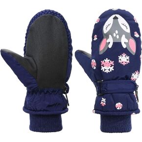 Zando Toddler Mittens Waterproof Fleece Lined Snow Mittens for Boys Girls Kids Winter Gloves Kids Warm Ski Mittens