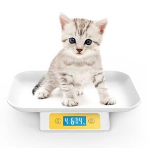 Digital Baby Scale for Pets, Accuracy 1g/0.035oz, Measuring Range 0.1oz-33lbs, Unit g/kg/lb/oz/tl/ml, Suitable for Kitten Puppy Rabbit Tortoise Snake Etc