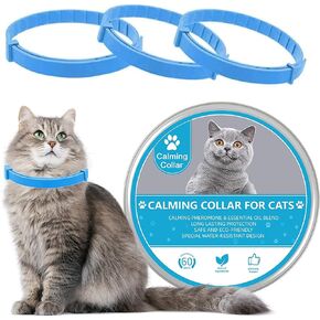 Wustentre 3 Pack Calming Collar for Cats, Cat Calming Collars, Cat Pheromones Calming Collar, Adjustable Cat Anxiety Collar for Cats and Kittens Stress Reliever Relaxing Comfortable Collar (Violet) in Kuwait