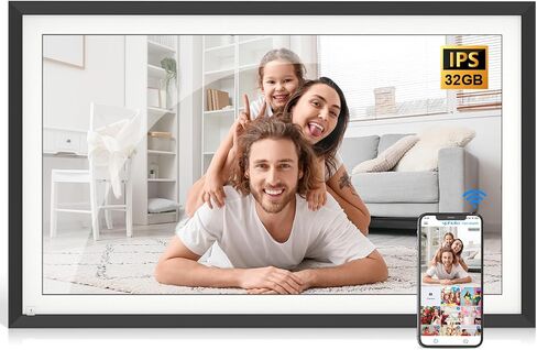 Large Digital Photo Frame 15.6-inch Digital Picture Frame - Dual-WiFi Digital Photo Frame, 1920x1080 Pixel IPS Touch Screen, Share Photo Video Via App Email, Free Cloud, Wall Mountable for Home Dector in Kuwait