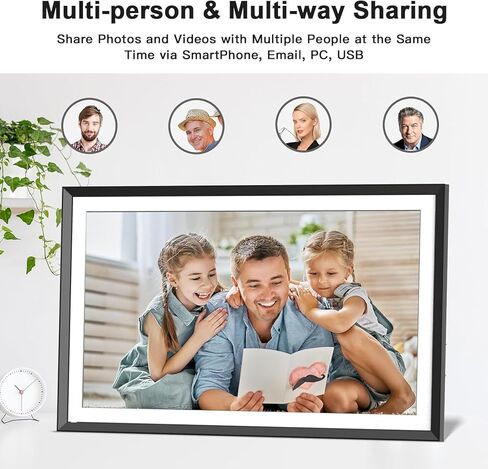 Large Digital Photo Frame 15.6-inch Digital Picture Frame - Dual-WiFi Digital Photo Frame, 1920x1080 Pixel IPS Touch Screen, Share Photo Video Via App Email, Free Cloud, Wall Mountable for Home Dector in Kuwait