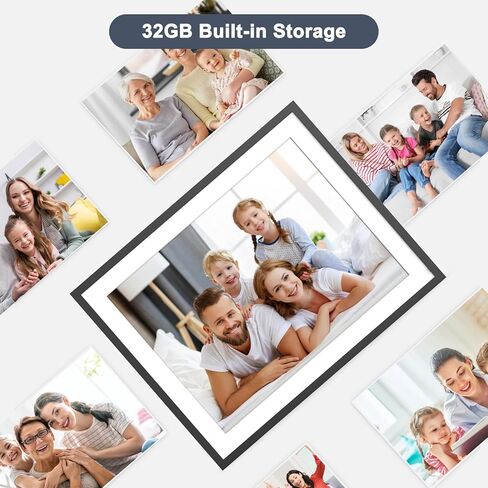 17-Inch Digital Picture Frame 32GB, Dual WiFi Full Function Digital Photo Frame, Auto Rotate, Wall Mounted Digital Frame, Unlimited Cloud Storage, Sharing Photos and Videos via App or Email Instantly in Kuwait