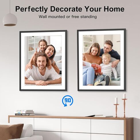 17-Inch Digital Picture Frame 32GB, Dual WiFi Full Function Digital Photo Frame, Auto Rotate, Wall Mounted Digital Frame, Unlimited Cloud Storage, Sharing Photos and Videos via App or Email Instantly in Kuwait