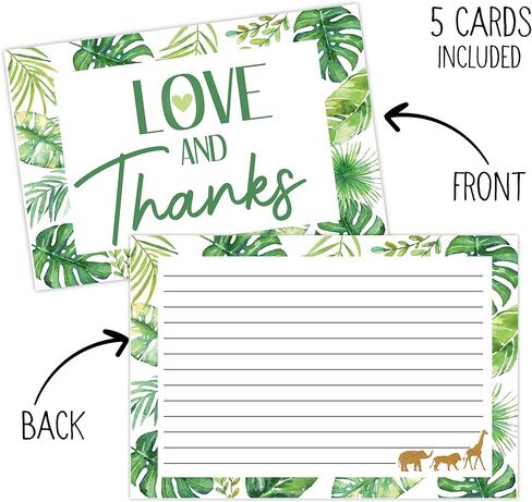 50 بطاقة شكر لحفلات استقبال المولود في الغابة، للاولاد الصغار، هدايا وألعاب استقبال المولود الجديد، 50 بطاقة شكر ومغلفات in Kuwait