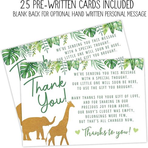 50 بطاقة شكر لحفلات استقبال المولود في الغابة، للاولاد الصغار، هدايا وألعاب استقبال المولود الجديد، 50 بطاقة شكر ومغلفات in Kuwait