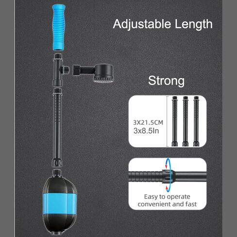 Carefree Fish 30W Electric Aquarium Gravel Cleaner with 6Ft Tubing 6IN1 Automatic Fish Tank Gravel Vacuum Fish Bowl Water Changer Wash Sand and Water Circulation in Kuwait