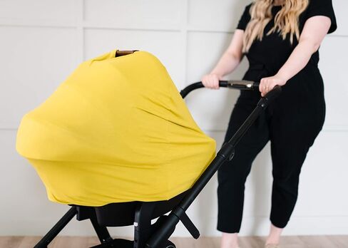 Copper Pearl Multi-Use Cover: Car Seat Covers, Nursing Cover, and Stroller Cover for Sun - Stretchy Fabric, All-Season Use, Stylish Designs, Easy Access for Moms - Alder in Kuwait