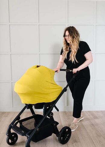 Copper Pearl Multi-Use Cover: Car Seat Covers, Nursing Cover, and Stroller Cover for Sun - Stretchy Fabric, All-Season Use, Stylish Designs, Easy Access for Moms - Alder in Kuwait