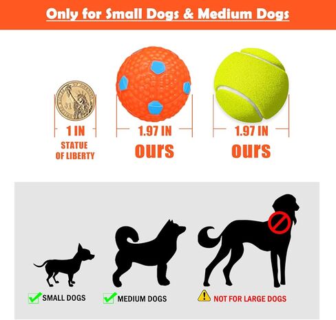 YEEGO DIRECT Dog Tennis Launcher Special Ball, Pet Safety Toy for Sports and Training,1.97" Diameter (6-Pack), Machine Not Included in Kuwait